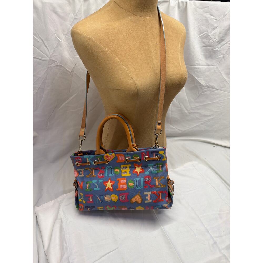 Dooney & Bourke Alphabet Handbag – Canvas & Leather Trim – Heart Tag – Vintage - Picture 3 of 10